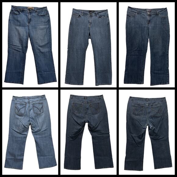 Denim Blue Jean Fabric Crafting Crafting Quilting Sewing Upcycle Plus Size 4lb - Picture 2 of 13